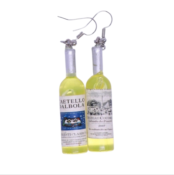 Handmade wine bottle‎ earrings - Picture 1 of 2